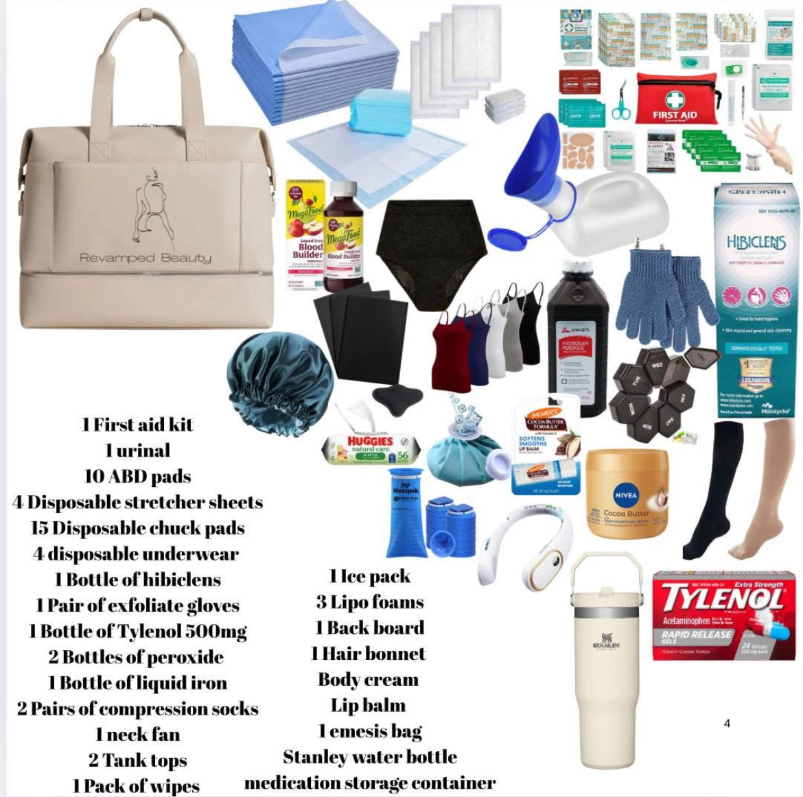 Postoperative supply bag